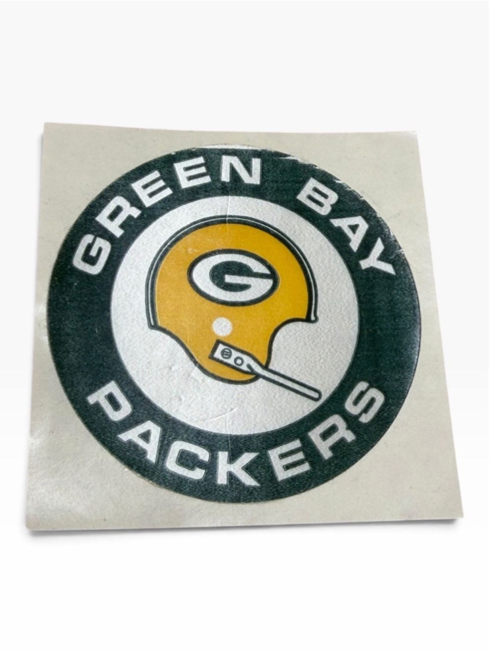 Rare Vintage 1970’s NFL Green Bay Packers Helmet 3" Round Sticker Reflective #3